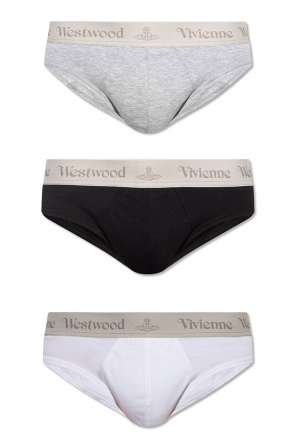 下着・アンダーウェア M1014 Vivienne Westwood TWO-PACK Briefs Vivienne Westwood Orb-motif Briefs (pack Of two) | Black